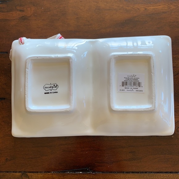 Mud Pie Old St Nick Collection Santa with button nose Double Server 🎄 - Picture 2 of 5